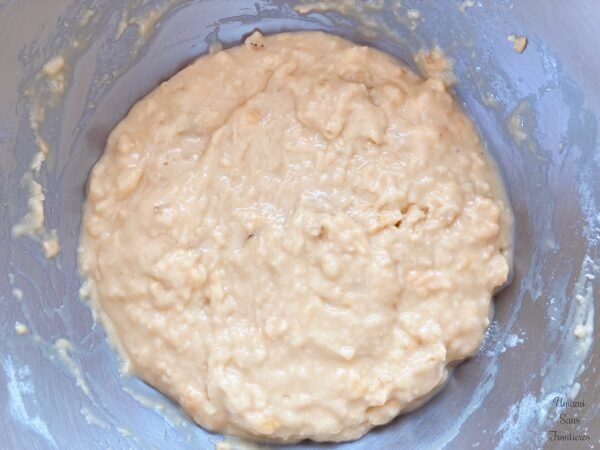 added flouer baking powder in the batter