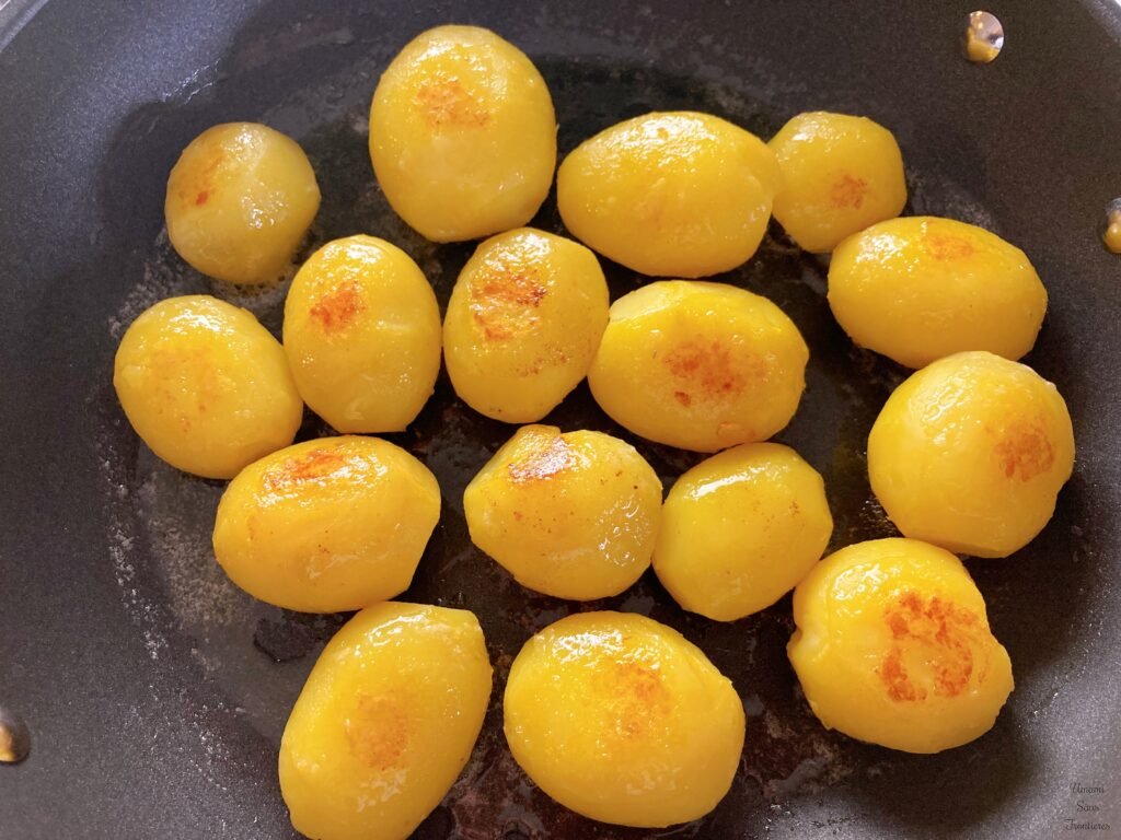 potatoes in a frypan