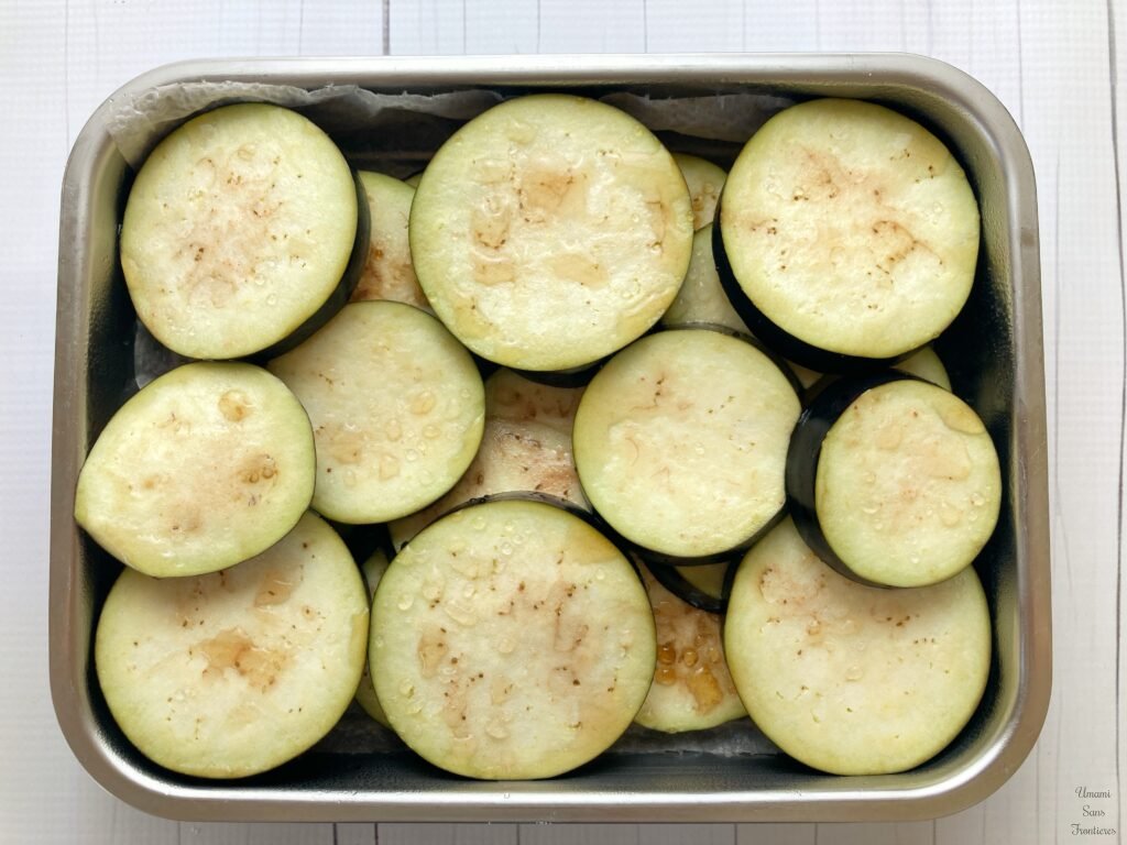 eggplants with water