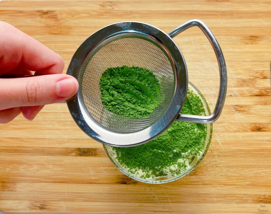 Matcha powder tiramisu