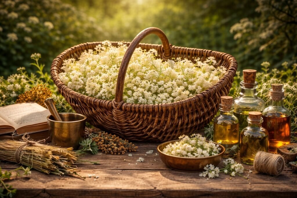 basket elderflower