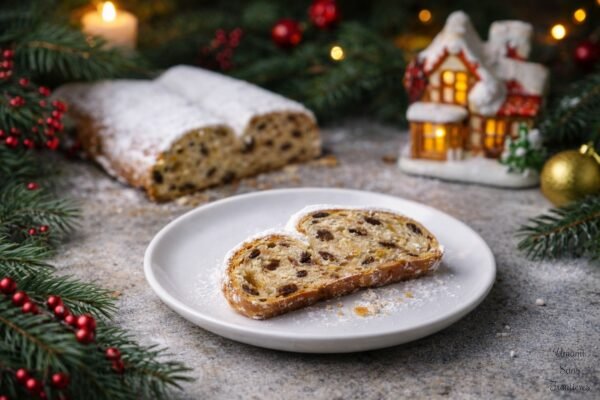 Stollen on the plate