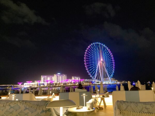 Ain Dubai from the restaurant