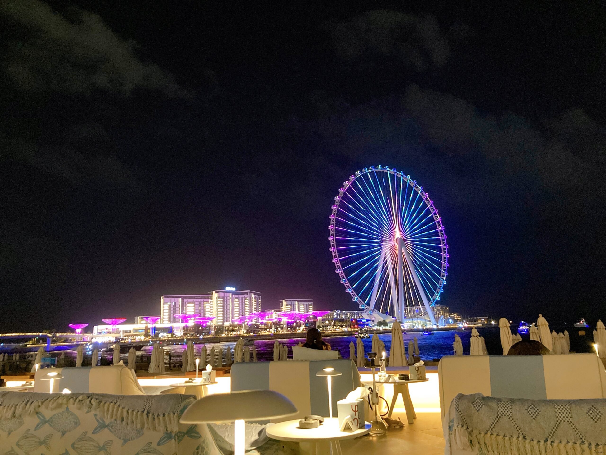 Ain Dubai from the restaurant