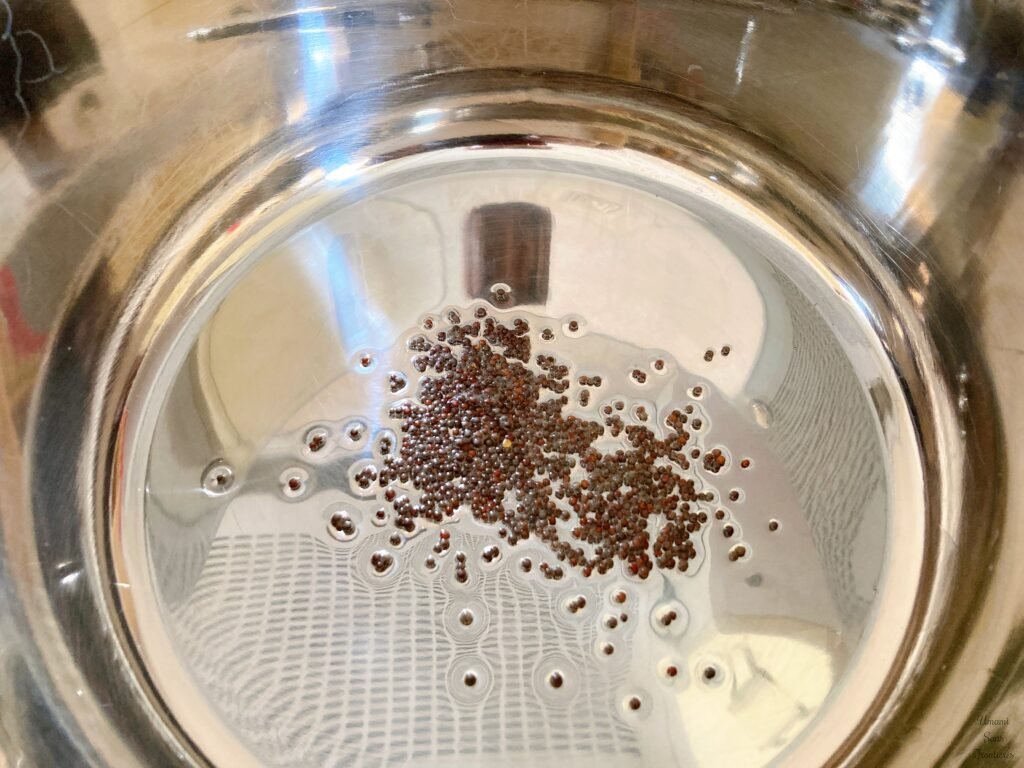 coconut oil black mustard seeds