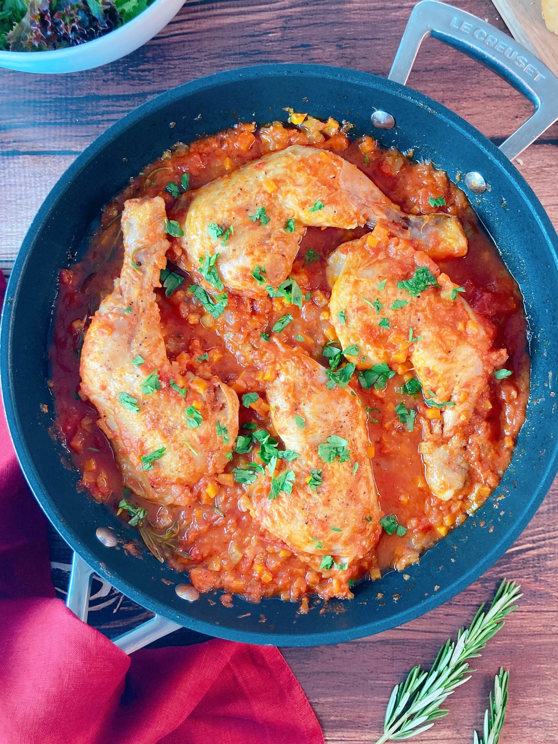 Italien Chicken Tomato Stew pan