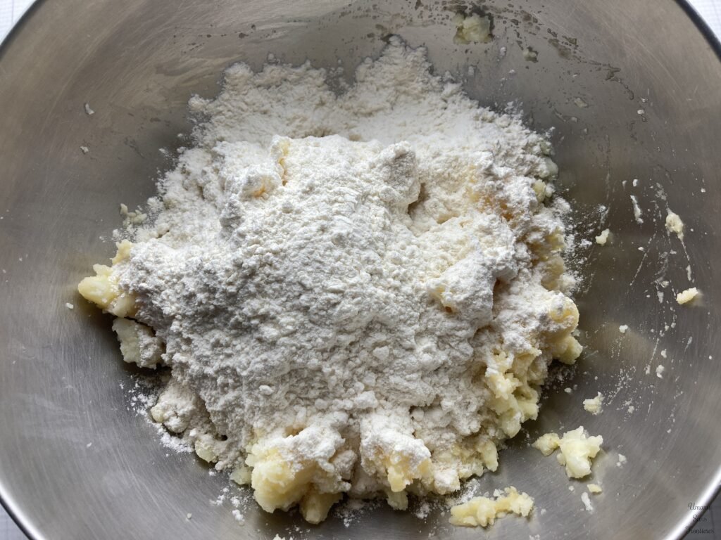 flour added to potato