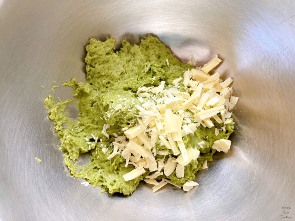 half batter white chocolate