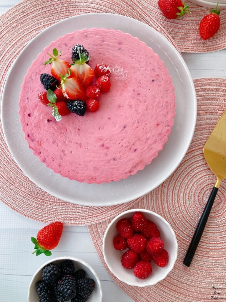 blackberries raspberries strawberry and berry cheese cake