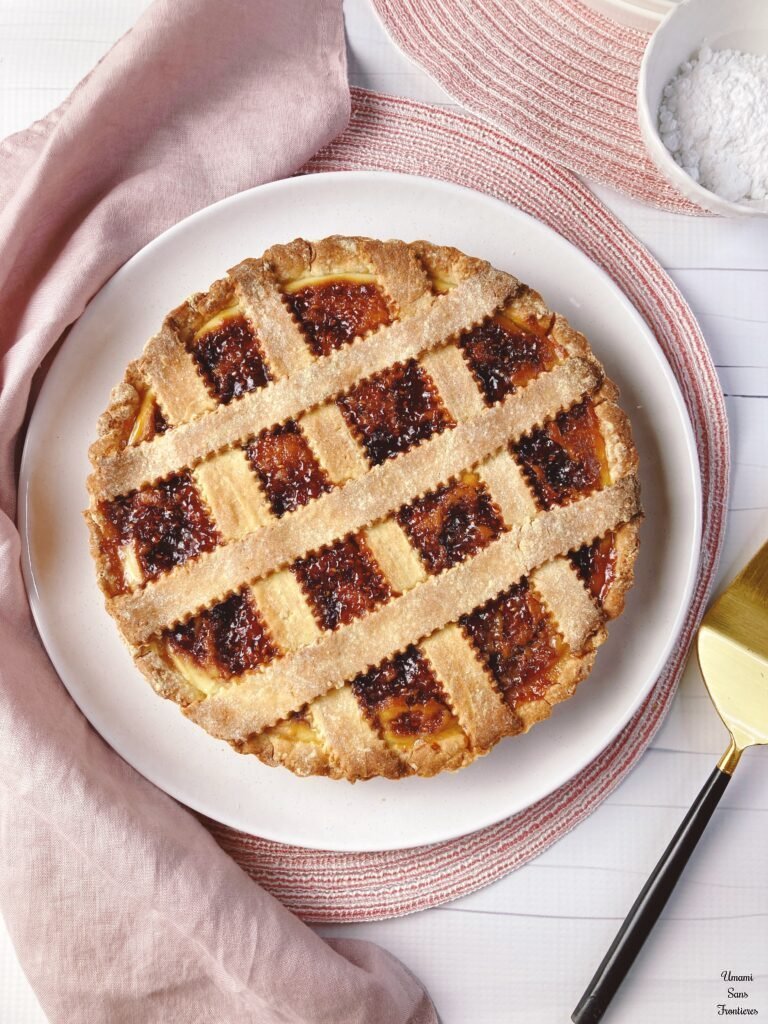 crostata ricotta and jam tart
