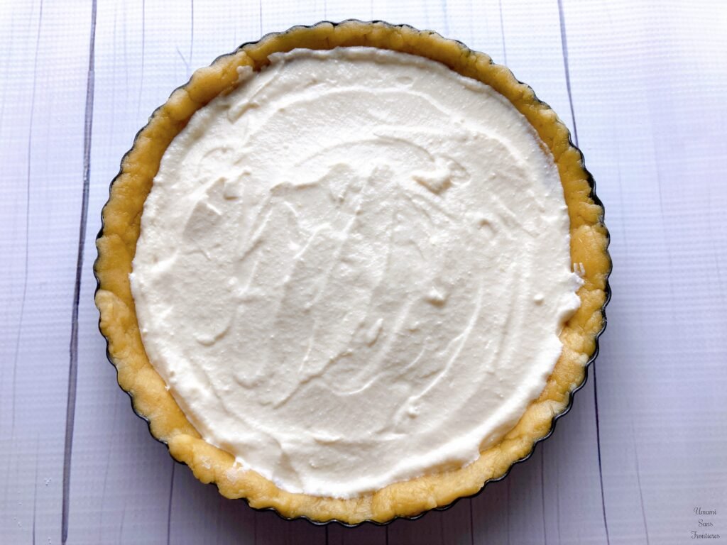 ricotta on the tart dough