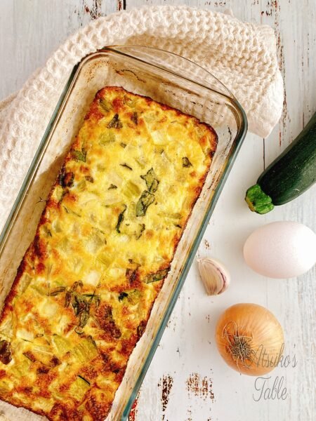 baked zucchini flan