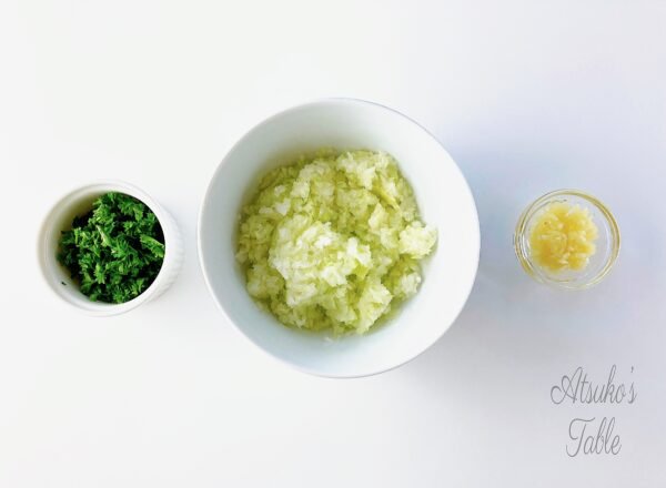 chopped onion parsley garlic