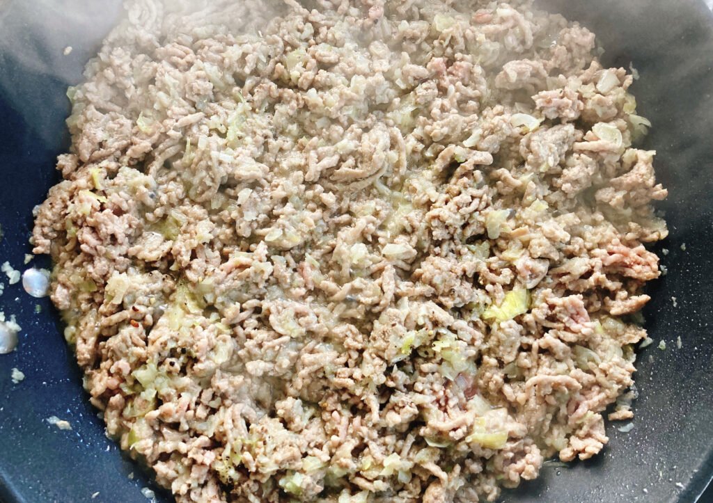 added minced meat