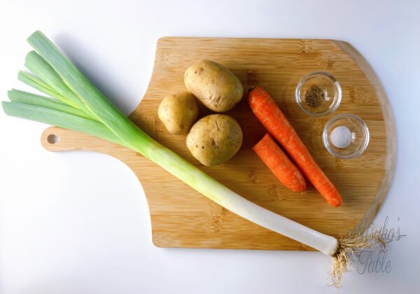 Healthy Vegetable Soup: French Creamy Potage ingredients