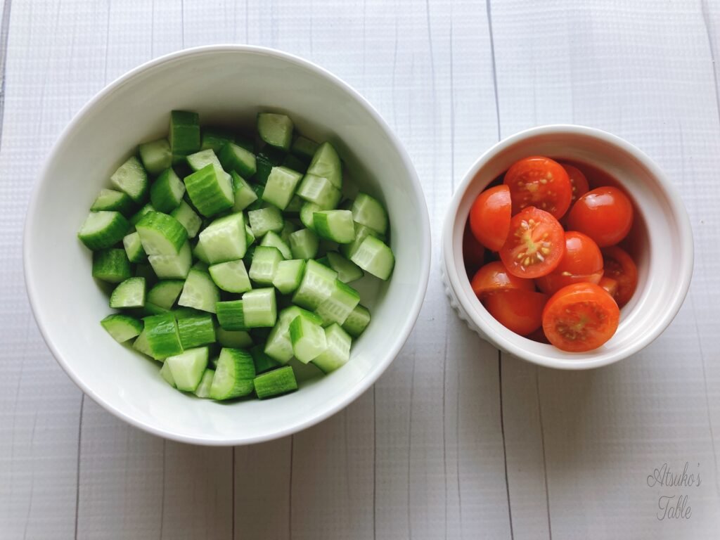 cucumber tomatoes