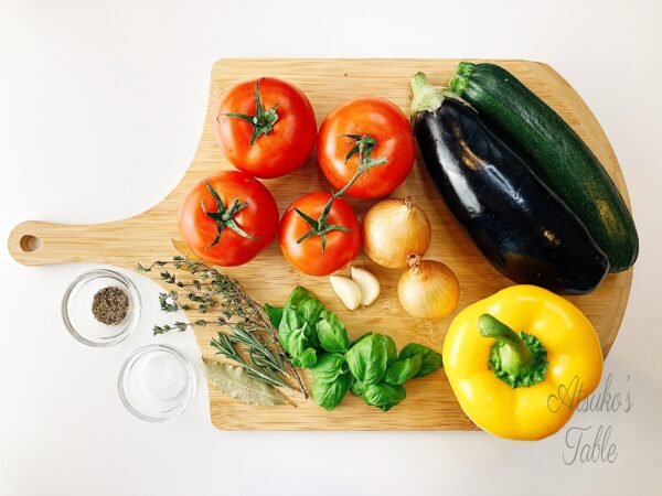 Healthy Ratatouille – A French Classic Full of Seasonal Vegetables ingredients