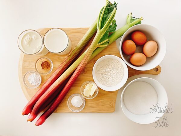 Easy Rhubarb Clafoutis : A Light and Fruity Dessert ingredients