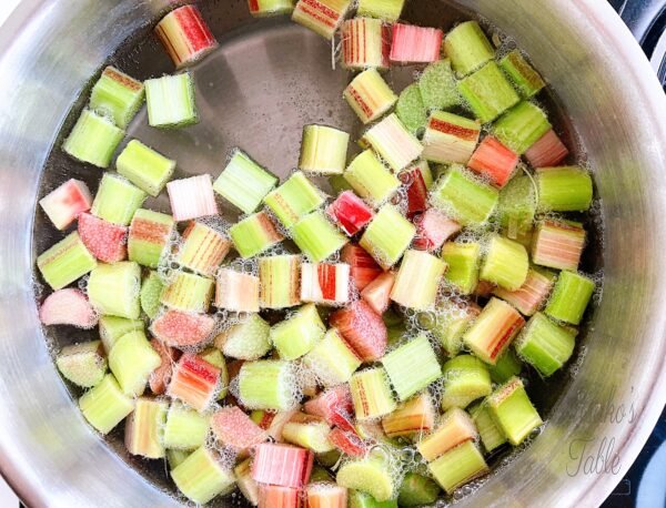 rhubarb water