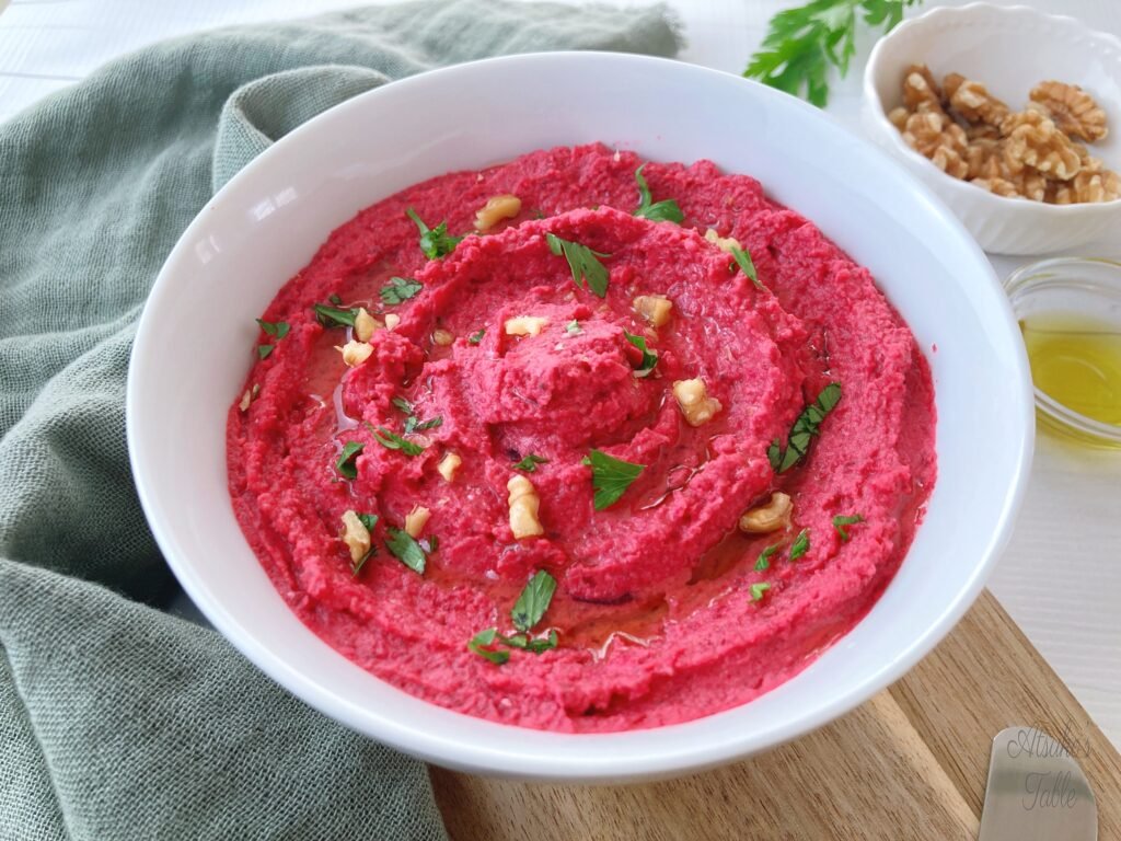 beets hummus walnuts parsley