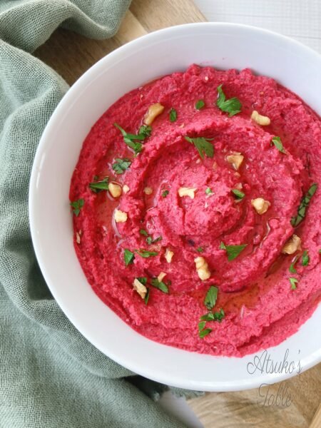 beets hummus parsley walnuts 