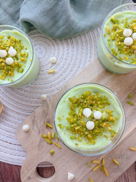 3 pieces of pistachio tiramisu
