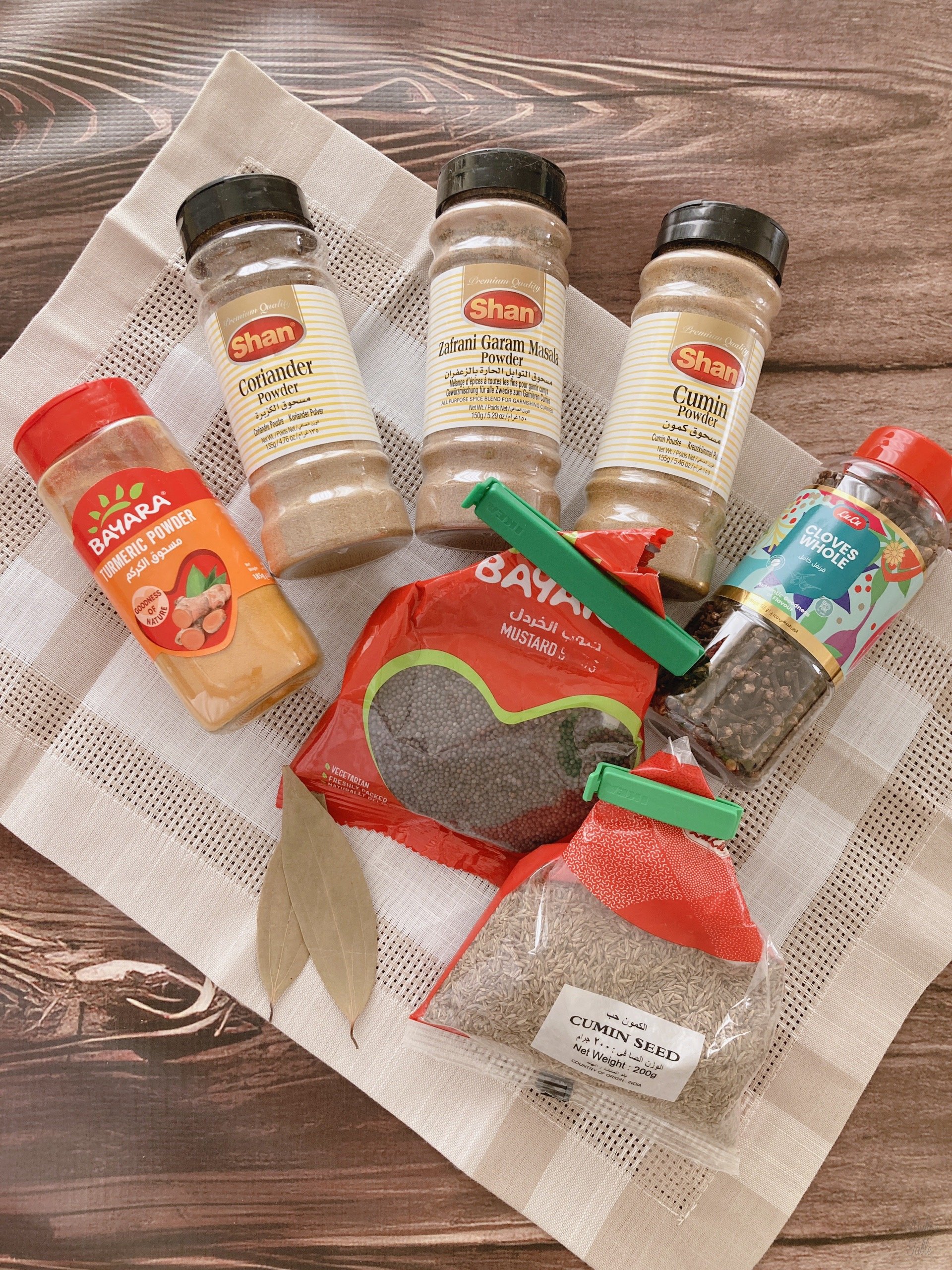 turmeric clove garam masara coriander cumin mustard seeds cumin seeds