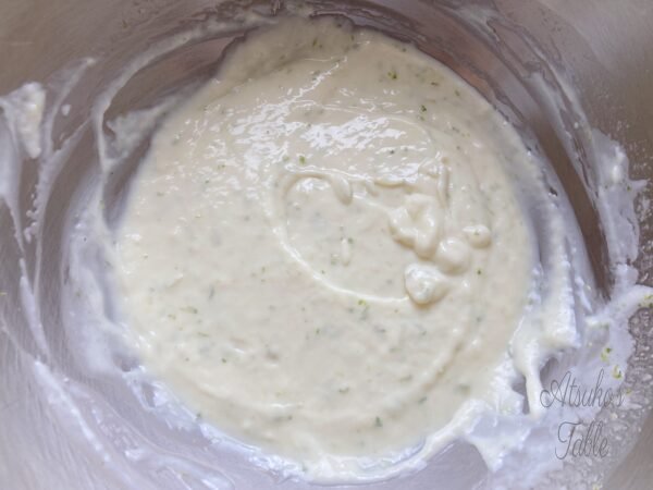cream cheese condense milk gelatin lime zest lime juice
