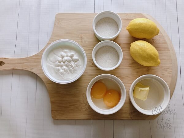 Easy Layered Ricotta and Lemon Curd Dessert ingredients
