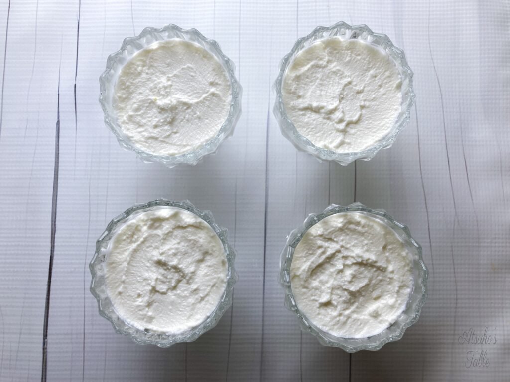 ricotta cheese in cups