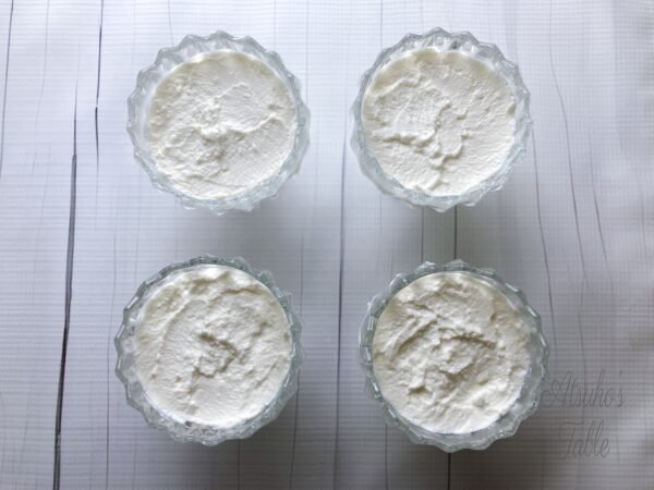 ricotta cheese in cups