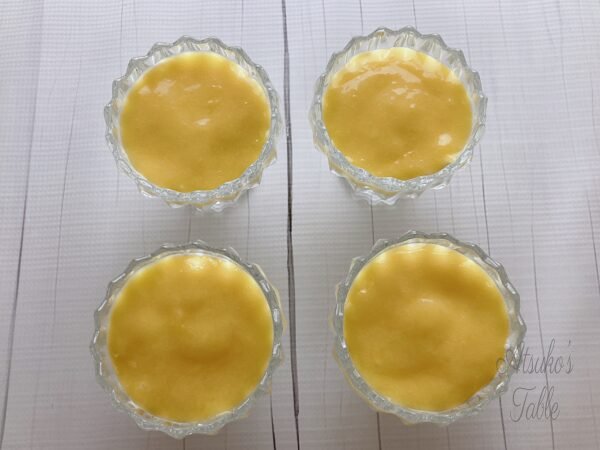 lemon curd on ricotta cheese