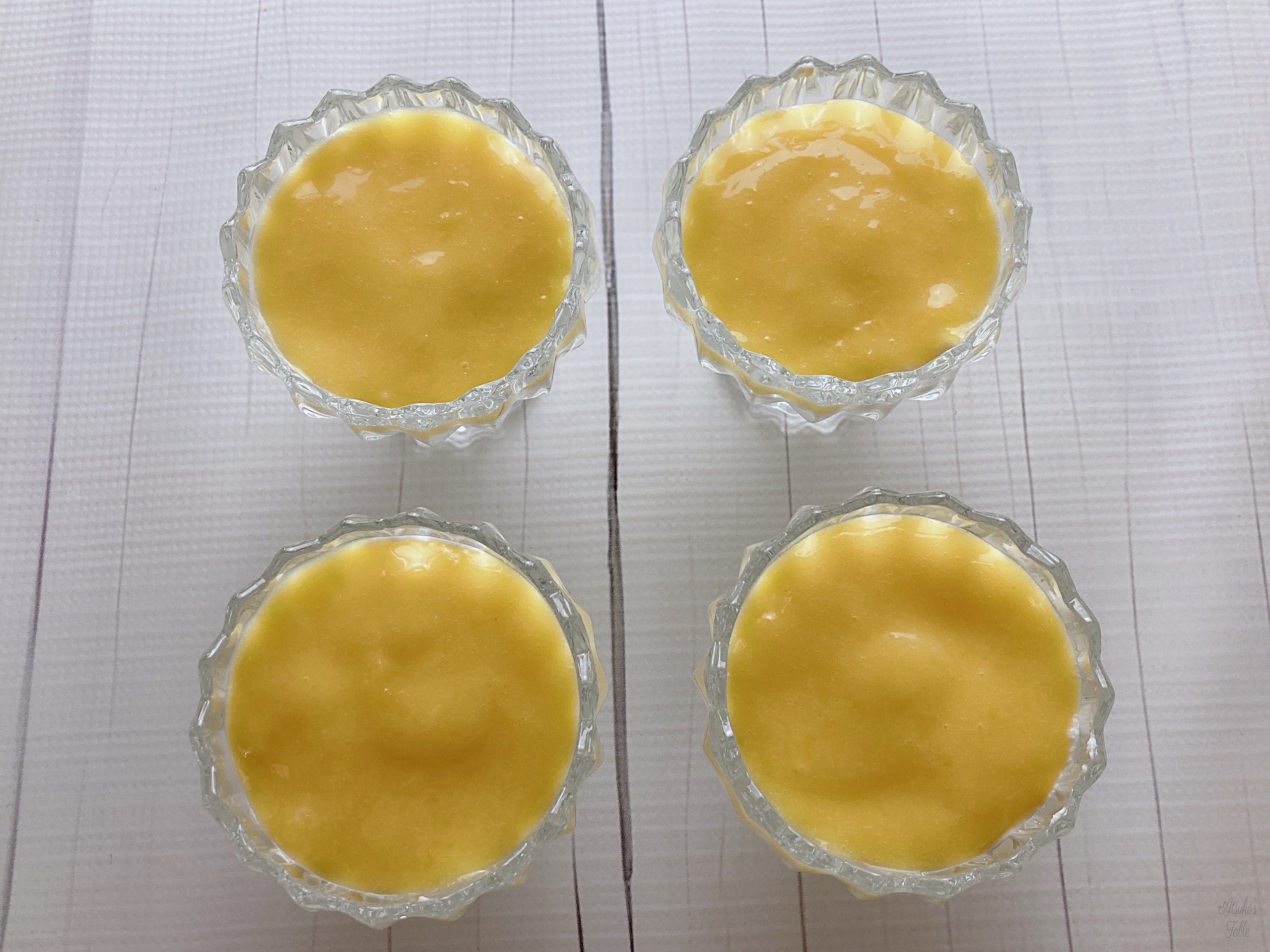 lemon curd on ricotta cheese
