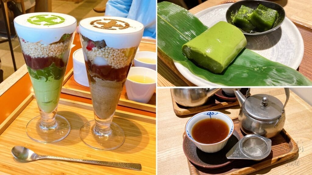 matcha parfait kuzuneri warabi mochi kuromamecha