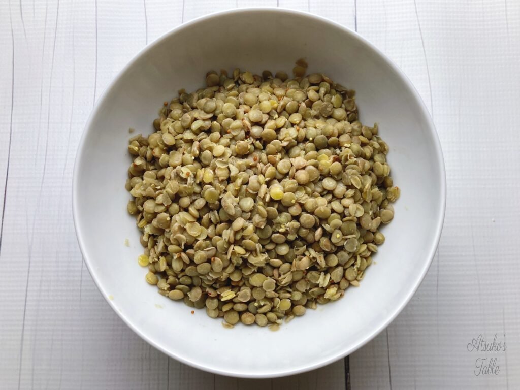 green lentils dressing