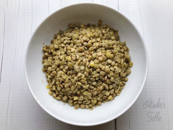 green lentils dressing