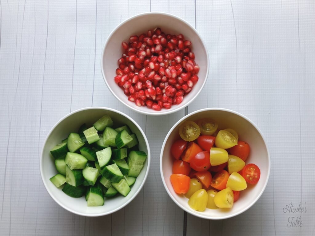 grenade cucumber tomatoes