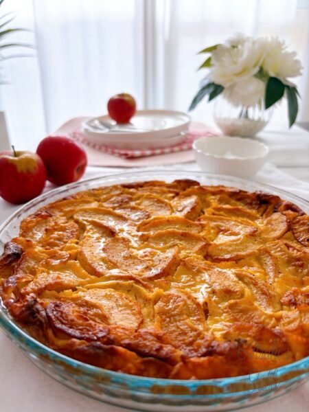 French Apple cake Flognarde aux pommes apples