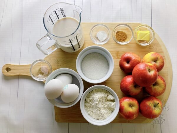 French Apple Cake: Flognarde aux Pommes ingredients